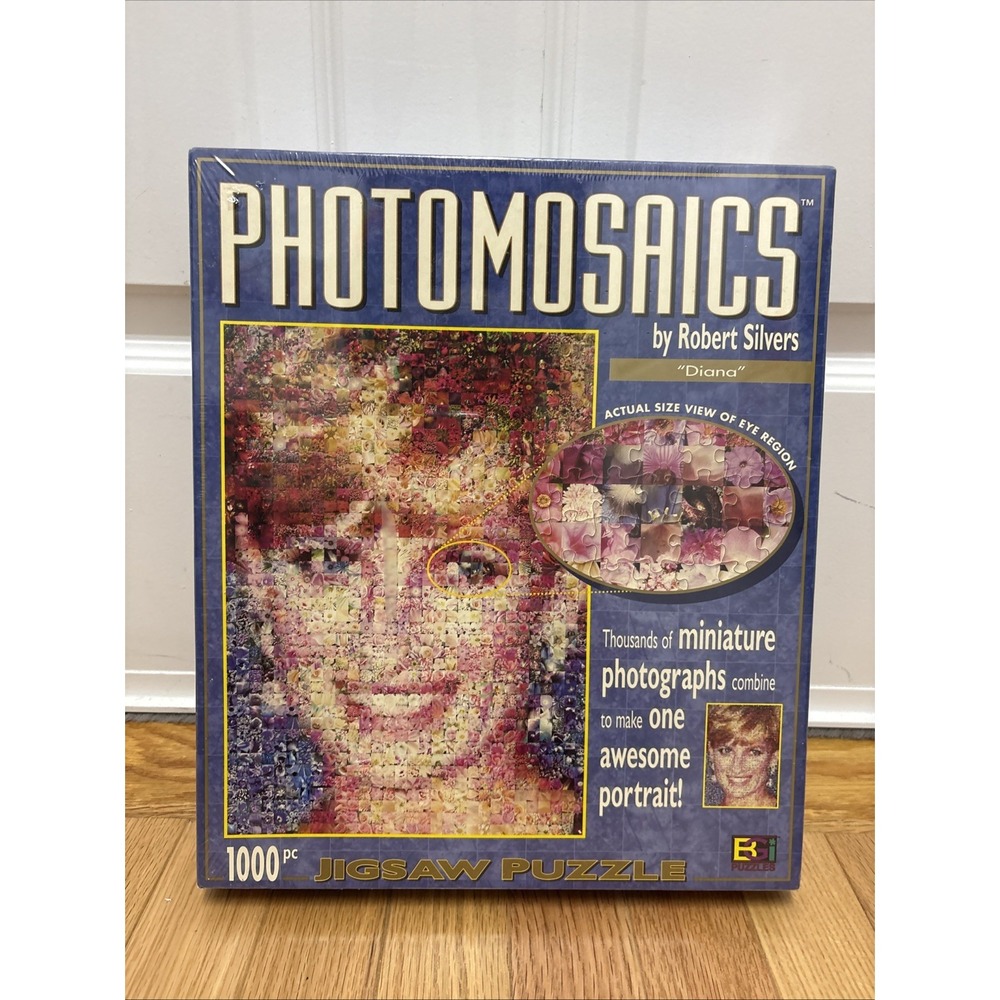 Photomosaic Princess Diana 1000 Piece Jigsaw Puzzle by Robert Silvers- SEALED
